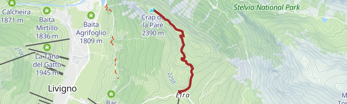 Route map: Crap della Pare'